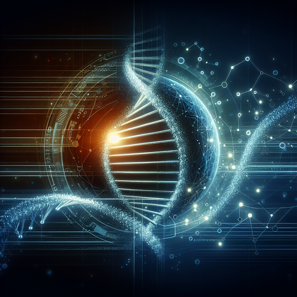 Un ricercatore osserva una rappresentazione grafica del DNA su uno schermo digitale