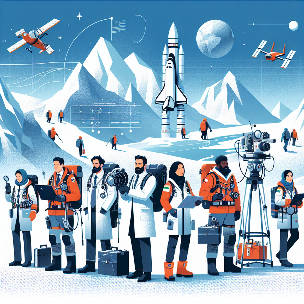 Scienziati eseguono rilievi su un ghiacciaio alpino durante la spedizione Missione Italia 2025