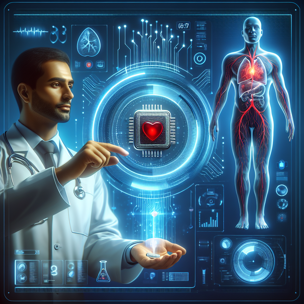 Rappresentazione di un microchip impiantato sotto la pelle con connessione wireless a uno smartphone.